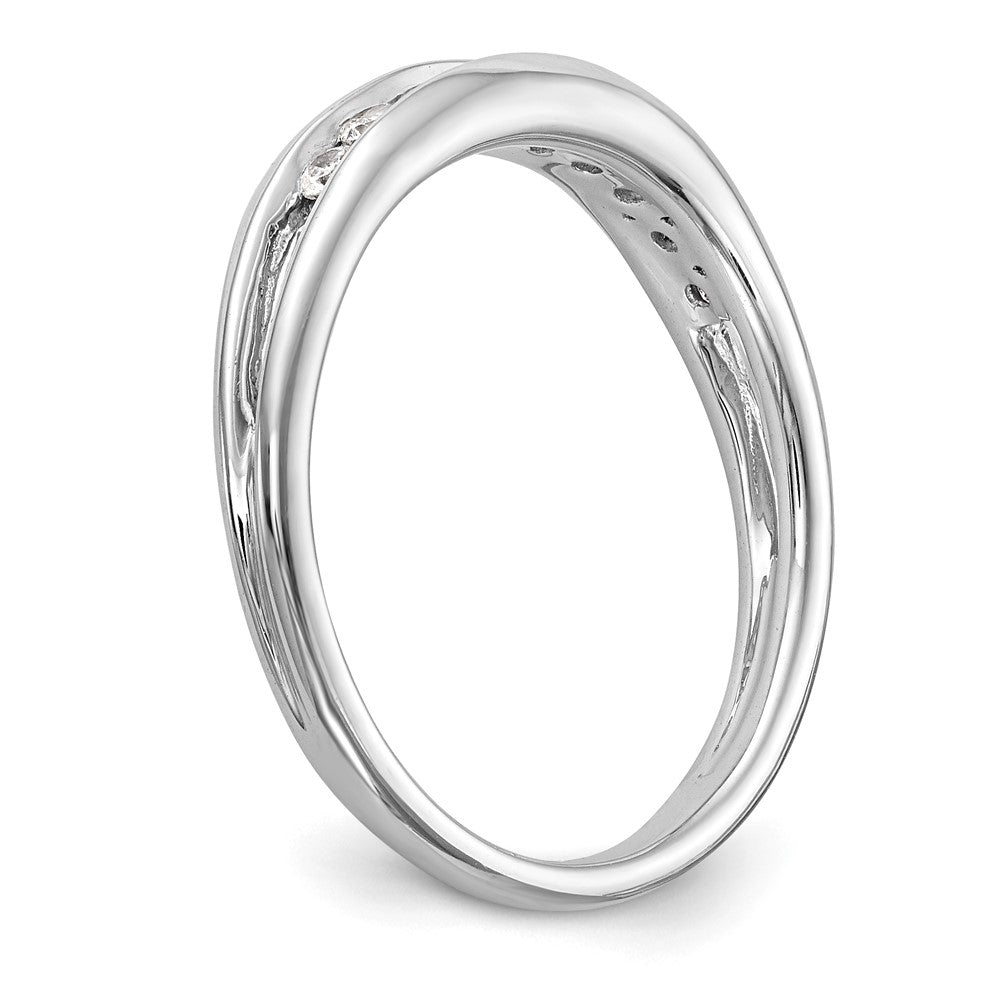 0.22ct. CZ Solid Real 14k White Gold Wedding Wedding Band Ring