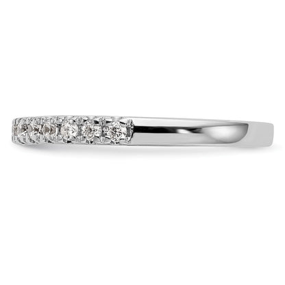 14K White Gold Real Diamond Wedding Band