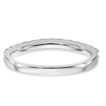 14K White Gold Real Diamond Wedding Band