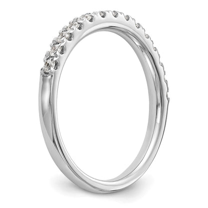 14K White Gold Real Diamond Wedding Band