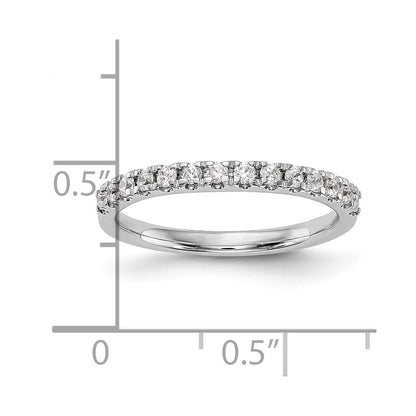 14K White Gold Real Diamond Wedding Band