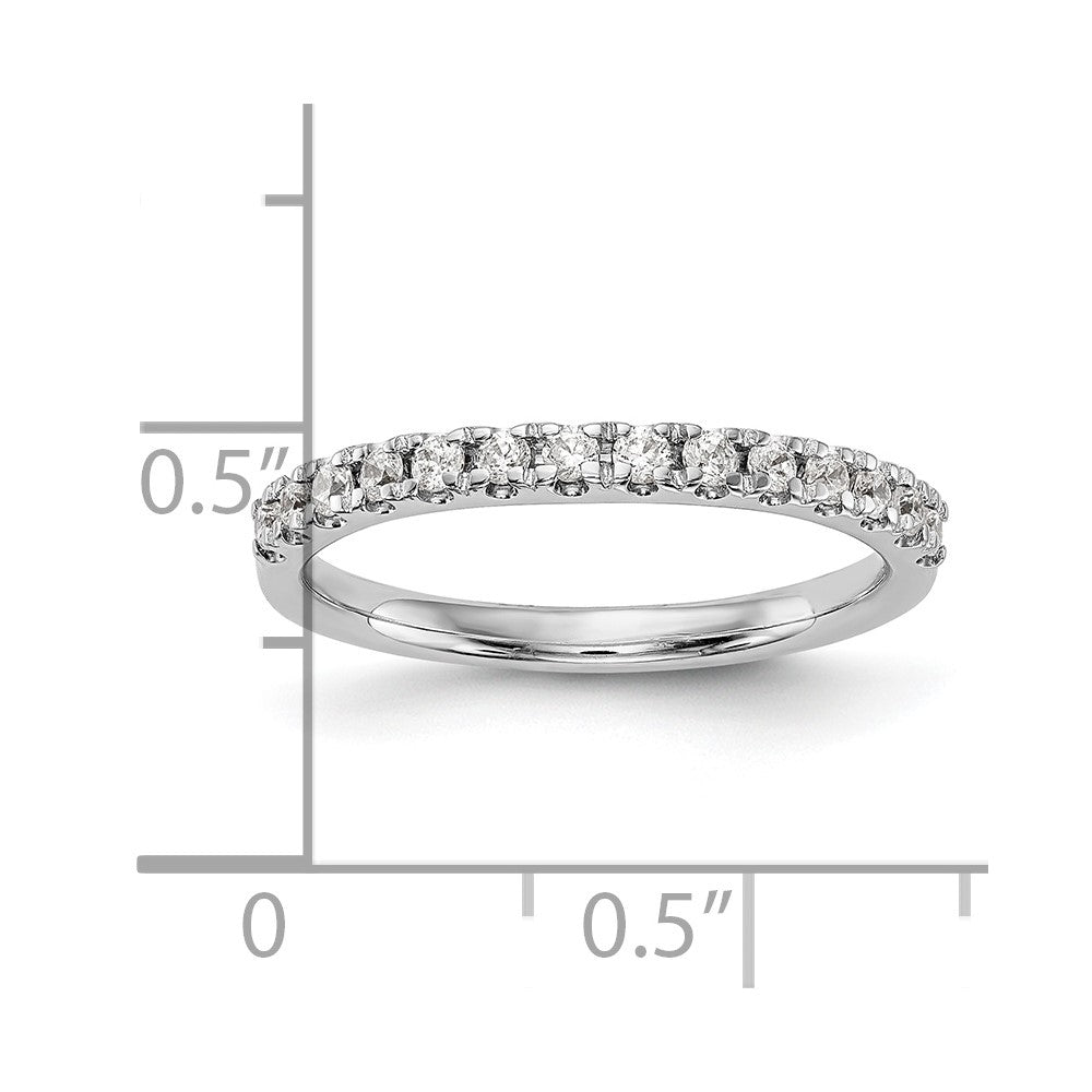 0.31ct. CZ Solid Real 14K White Gold Wedding Wedding Band Ring