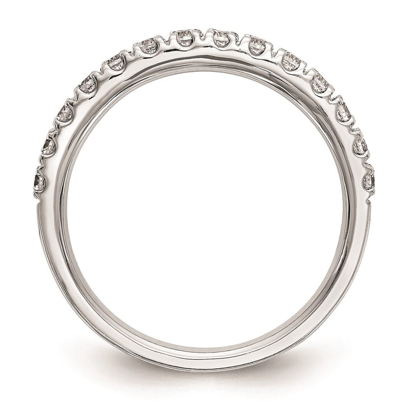 14k White Gold Real Diamond Wedding Band