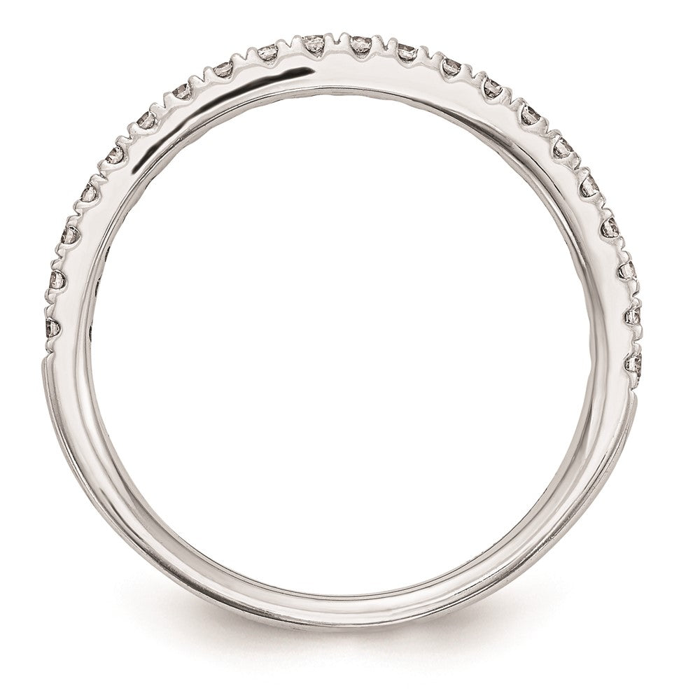 14k White Gold Real Diamond Wedding Band