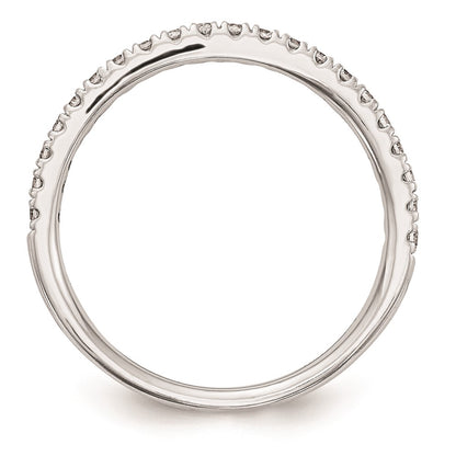 14k White Gold Real Diamond Wedding Band