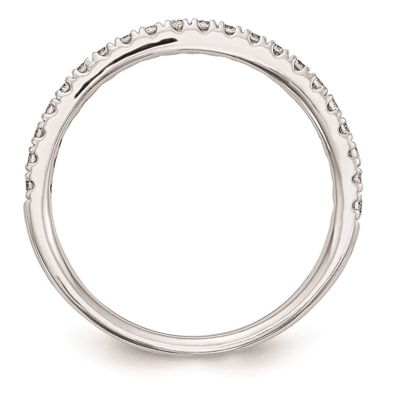 14k White Gold Real Diamond Wedding Band