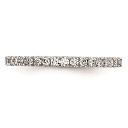 0.31ct. CZ Solid Real 14k White Gold Wedding Wedding Band Ring