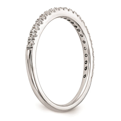 14k White Gold Real Diamond Wedding Band