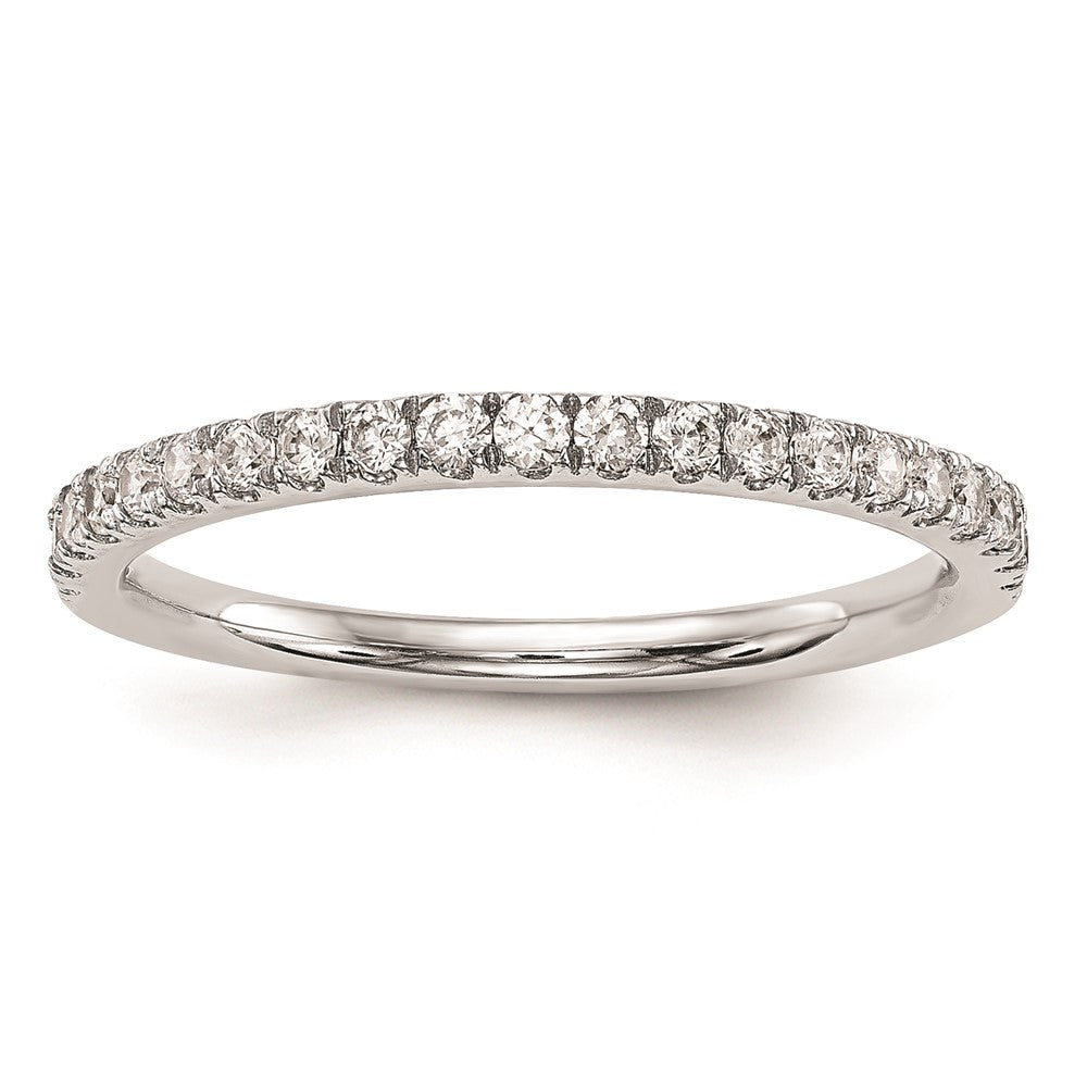 14k White Gold Real Diamond Wedding Band