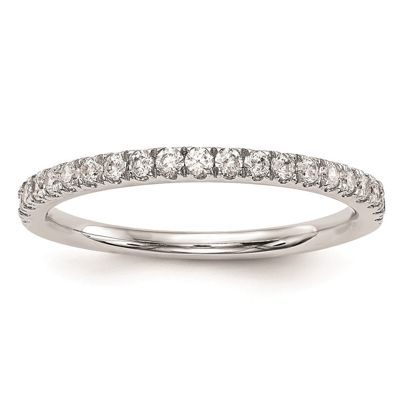 14k White Gold Real Diamond Wedding Band