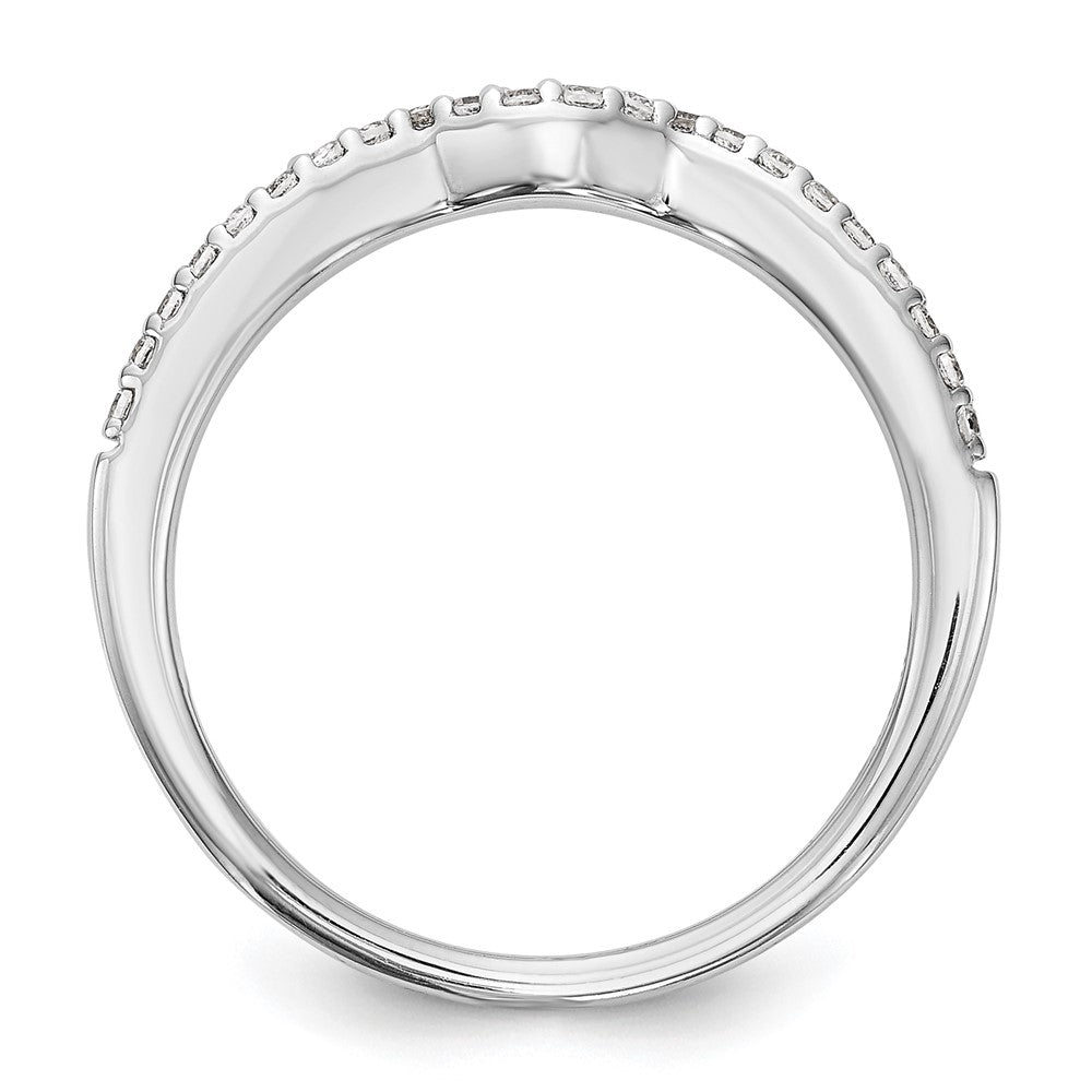 14k White Gold Real Diamond Wedding Band