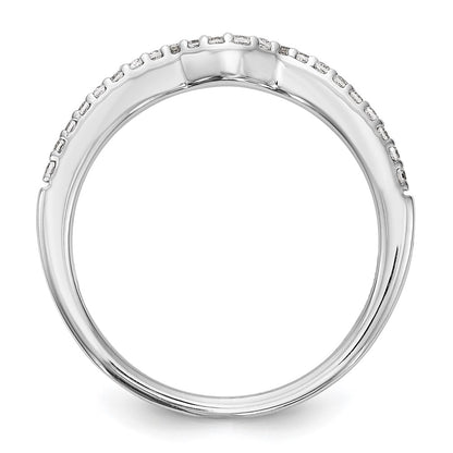 14k White Gold Real Diamond Wedding Band