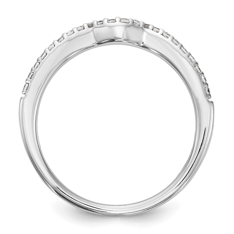 14k White Gold Real Diamond Wedding Band