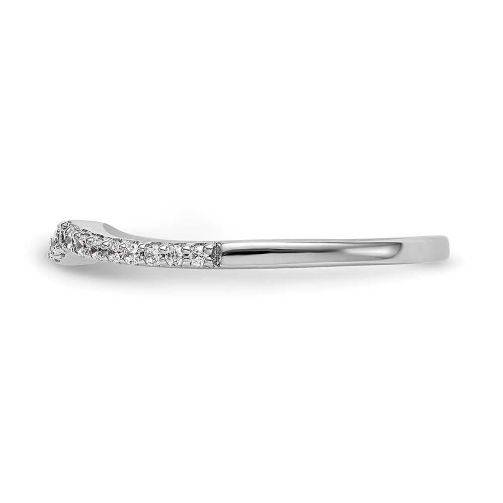 14k White Gold Real Diamond Wedding Band