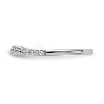 14k White Gold Real Diamond Wedding Band