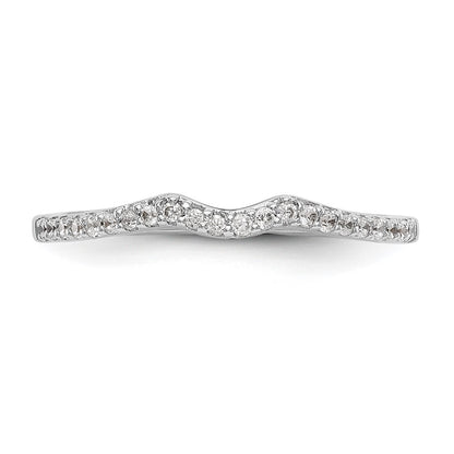 14k White Gold Real Diamond Wedding Band