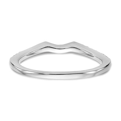 14k White Gold Real Diamond Wedding Band