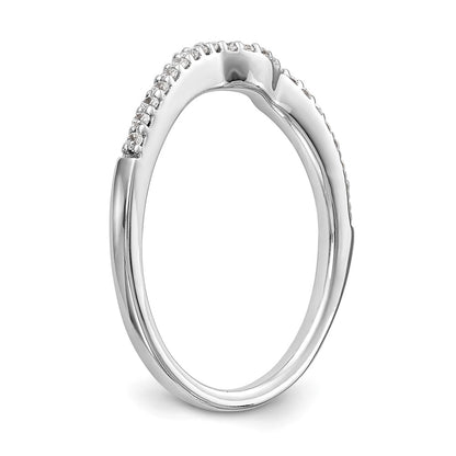 14k White Gold Real Diamond Wedding Band