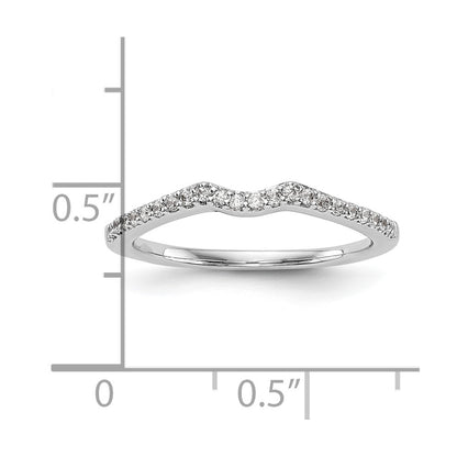 14k White Gold Real Diamond Wedding Band