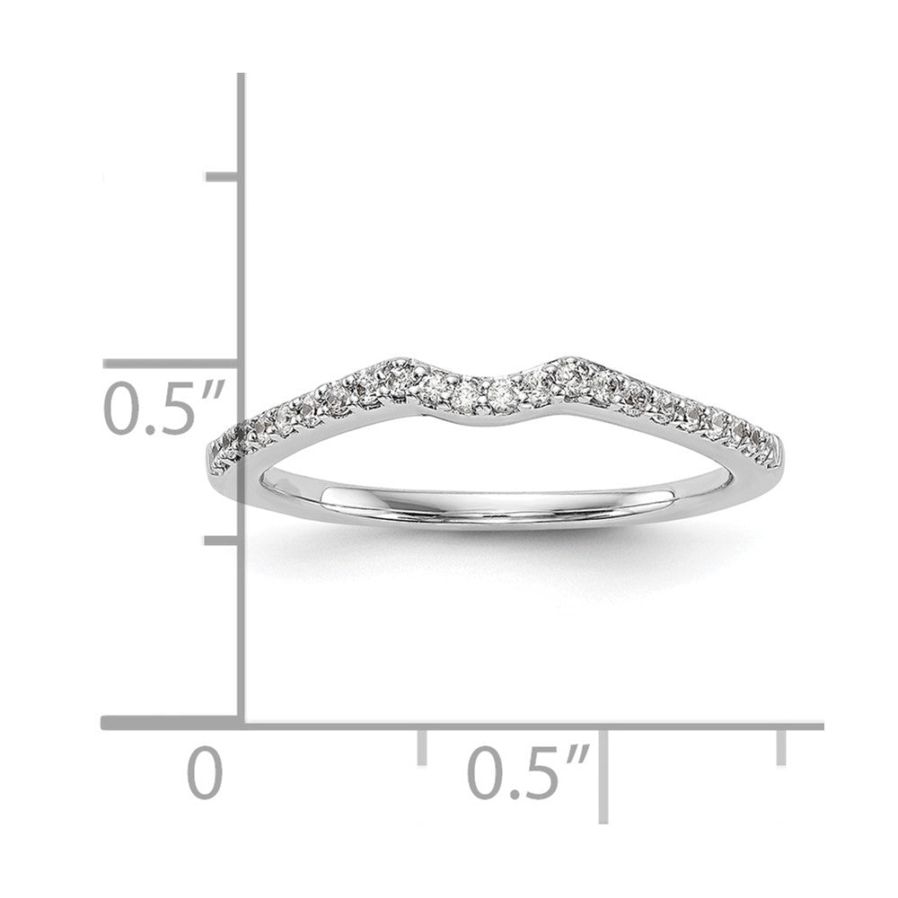 0.13ct. CZ Solid Real 14k White Gold Wedding Wedding Band Ring