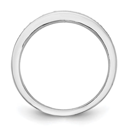 14K White Gold Real Diamond Wedding Band