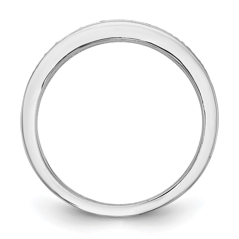 14K White Gold Real Diamond Wedding Band