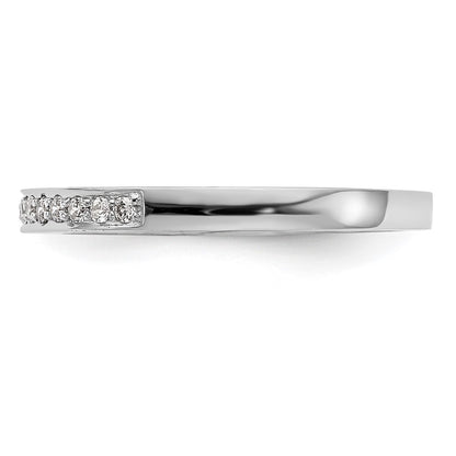 0.15ct. CZ Solid Real 14K White Gold Wedding Wedding Band Ring