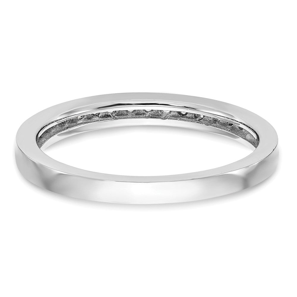 14K White Gold Real Diamond Wedding Band