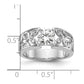 0.05ct. CZ Solid Real 14K White Gold Peg Set Engagement Ring