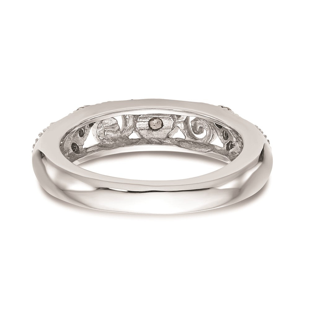 14k White Gold Real Diamond Wedding Band
