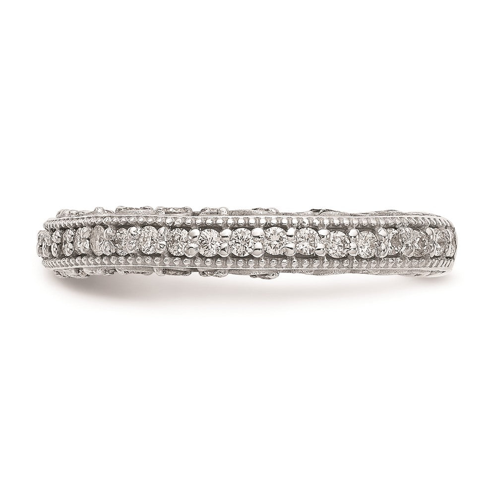 14k White Gold Real Diamond Wedding Band