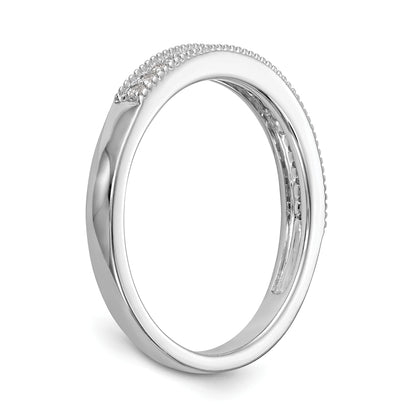 0.12ct. CZ Solid Real 14k White Gold Wedding Wedding Band Ring
