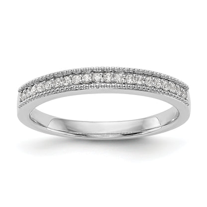 0.12ct. CZ Solid Real 14k White Gold Wedding Wedding Band Ring