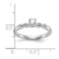 0.02ct. CZ Solid Real 14k White Gold Engagement Ring