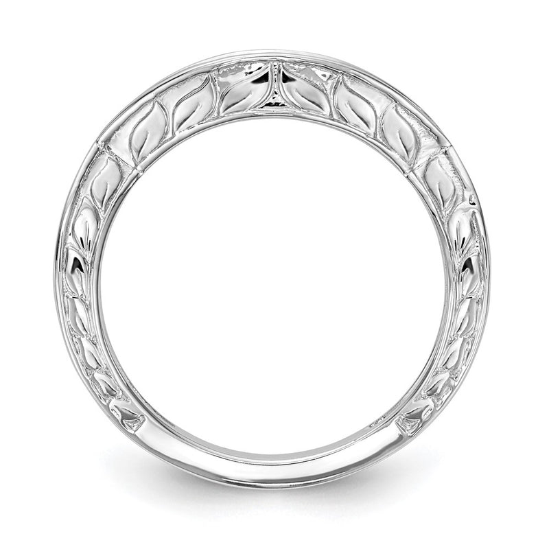 14k White Gold Real Diamond Wedding Band