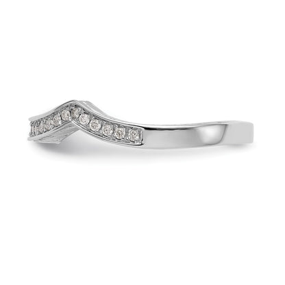 0.15ct. CZ Solid Real 14k White Gold Wedding Wedding Band Ring