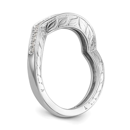 0.15ct. CZ Solid Real 14k White Gold Wedding Wedding Band Ring