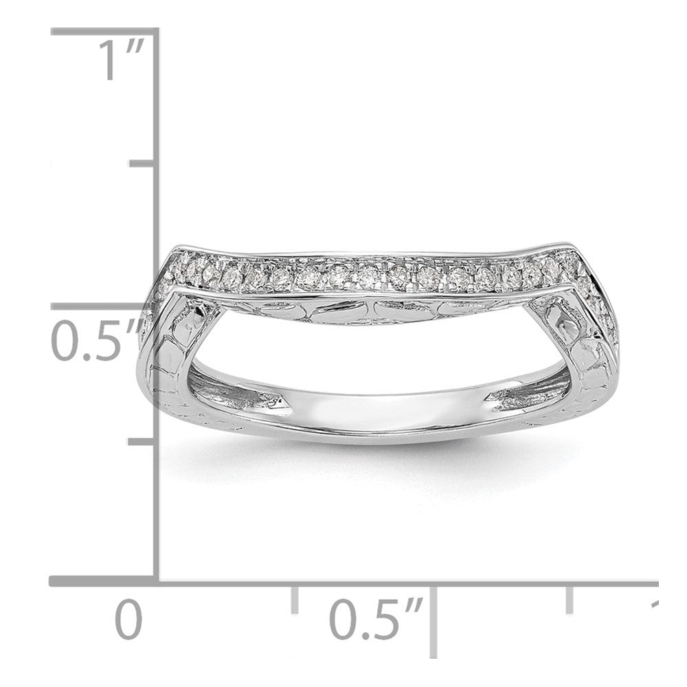 0.15ct. CZ Solid Real 14k White Gold Wedding Wedding Band Ring