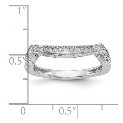 0.15ct. CZ Solid Real 14k White Gold Wedding Wedding Band Ring
