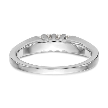 0.14ct. CZ Solid Real 14k White Gold Wedding Wedding Band Ring