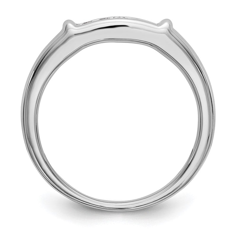 14k White Gold Real Diamond Wedding Band