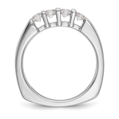 14k White Gold Real Diamond Wedding Band