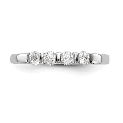 14k White Gold Real Diamond Wedding Band