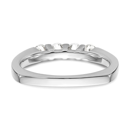14k White Gold Real Diamond Wedding Band