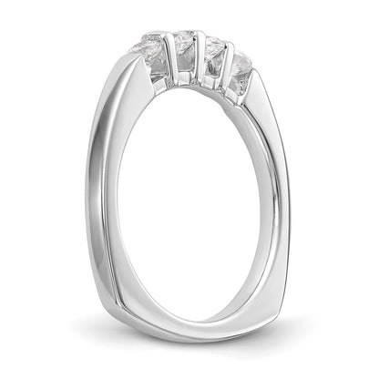 14k White Gold Real Diamond Wedding Band
