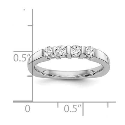 14k White Gold Real Diamond Wedding Band