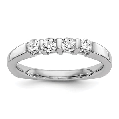 14k White Gold Real Diamond Wedding Band