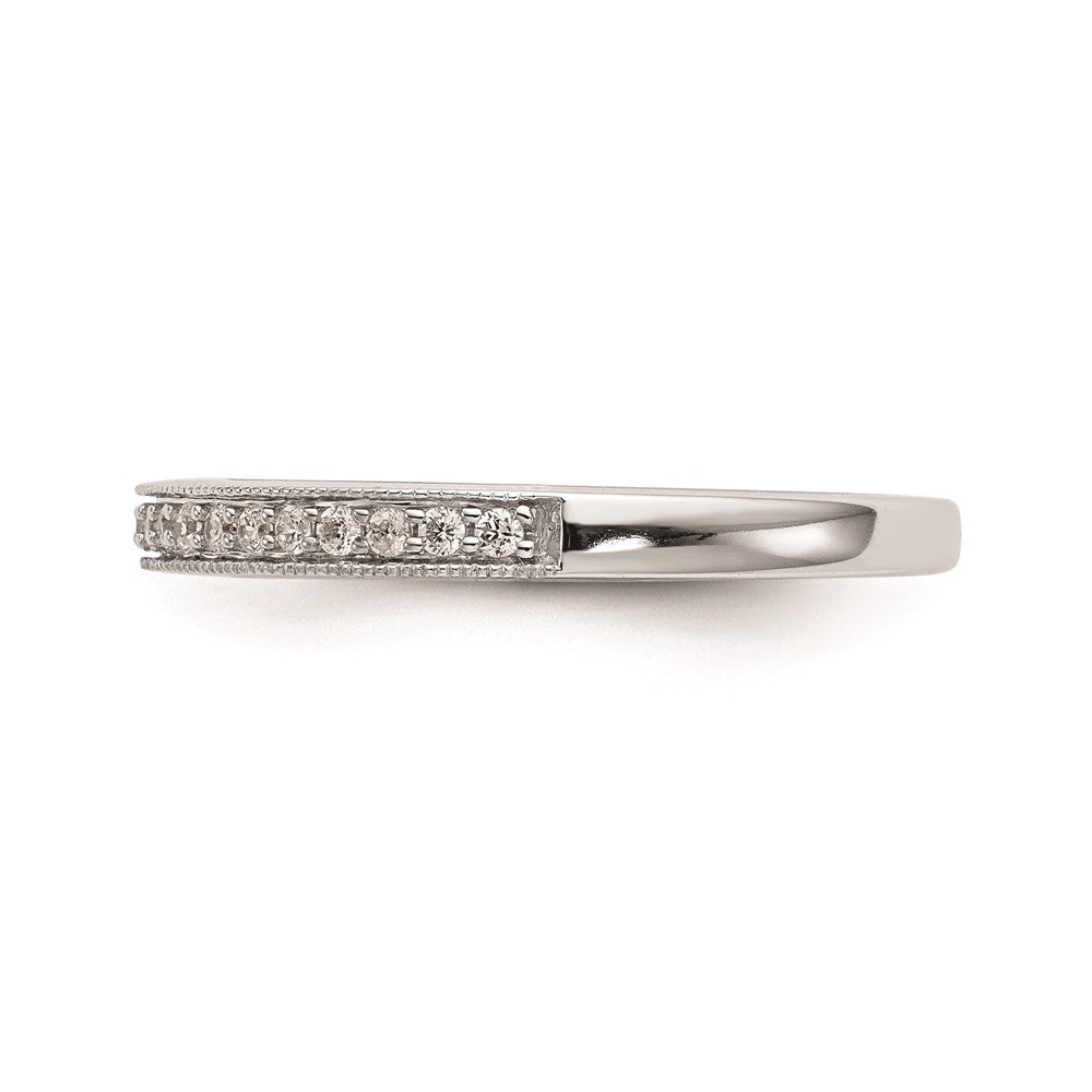 14k White Gold Real Diamond Wedding Band