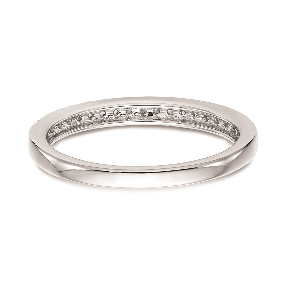0.16ct. CZ Solid Real 14k White Gold Wedding Wedding Band Ring