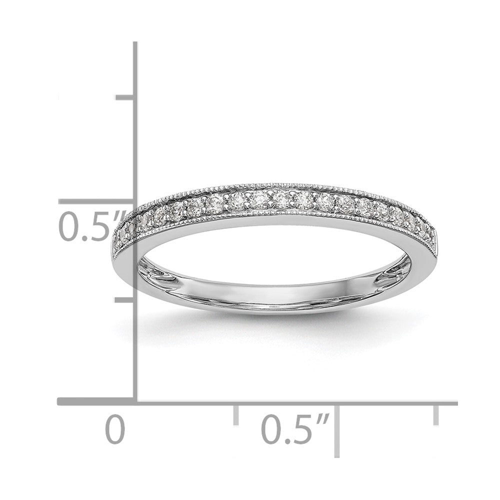 14k White Gold Real Diamond Wedding Band